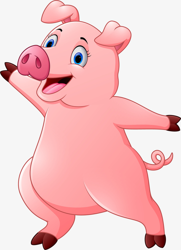 粉色卡通小猪