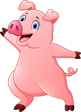 粉色卡通小猪