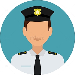 卡通民警图标