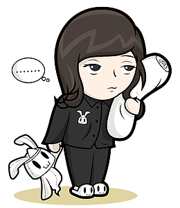 矢量失眠的小女孩