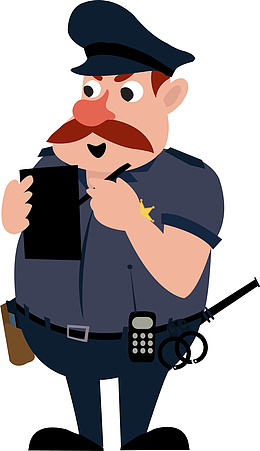 卡通小民警