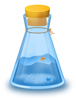 卡通手绘漂流瓶装饰图案