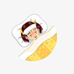 png起床伸懒腰的女孩aipngpng卡通女孩在床上睡觉插画.