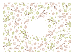 小清新日式樱花花纹