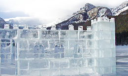 冬季雪山冰川冰块