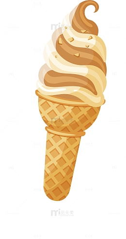 甜品蛋卷巧克力冰淇淋矢量素材