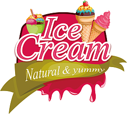 矢量图如冰奶油冰淇淋