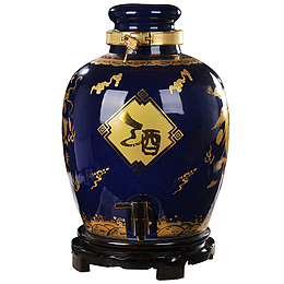 大气蓝泡酒瓶免扣