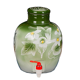 青绿色带龙头泡酒瓶免扣