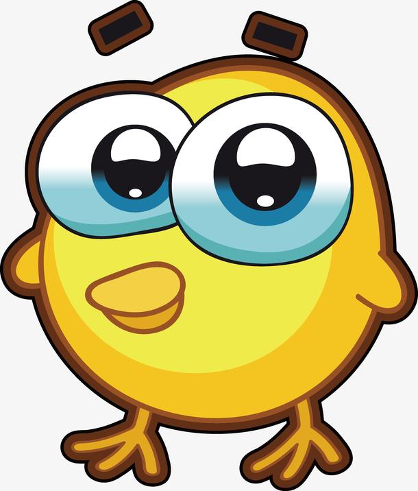 手绘卡通可爱动物小鸡矢量素材素材免费下载_觅元素