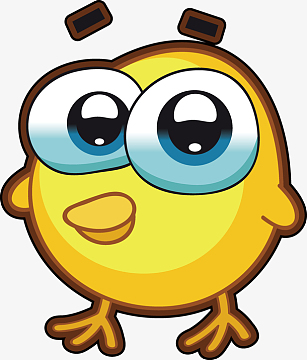 手绘卡通可爱动物小鸡矢量素材