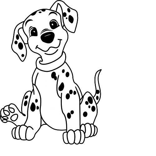 手绘卡通斑点狗装饰海报设计
