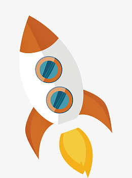 矢量图发射升空的小火箭