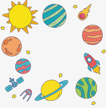 和宇航员矢量图epspng卡通炫彩彩色元素球png火星素材文件png彩色流行