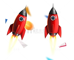 双十一双十二火箭素材
