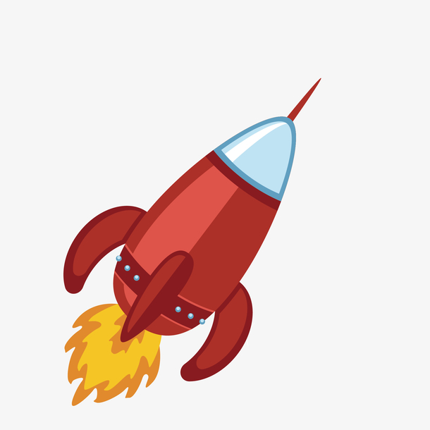 卡通火箭矢量图下载