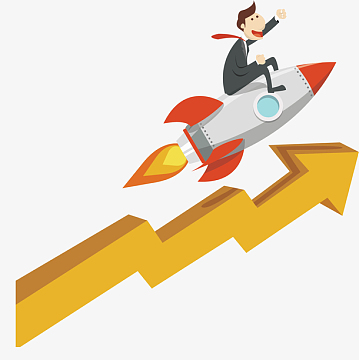 骑着火箭上升箭头