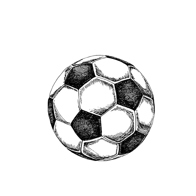 足球简笔画效果图素材