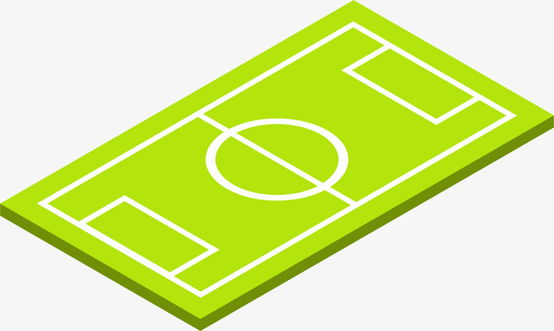 卡通绿色足球场