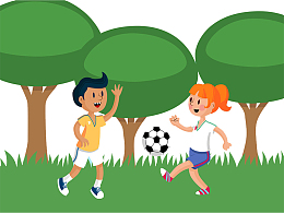 小伙伴踢足球