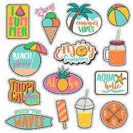 矢量消夏用品图形