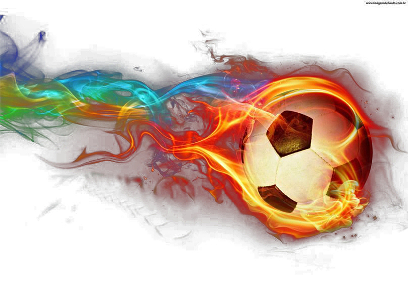 手绘创意带火的足球射门