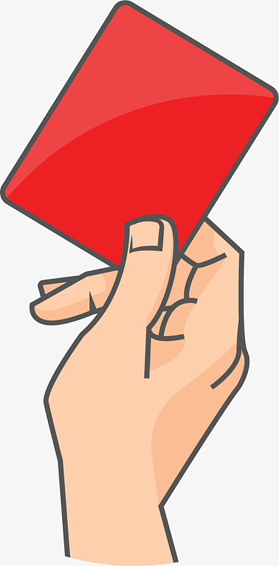 足球裁判比赛红牌