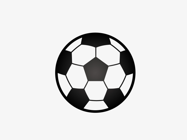 矢量卡通黑白足球