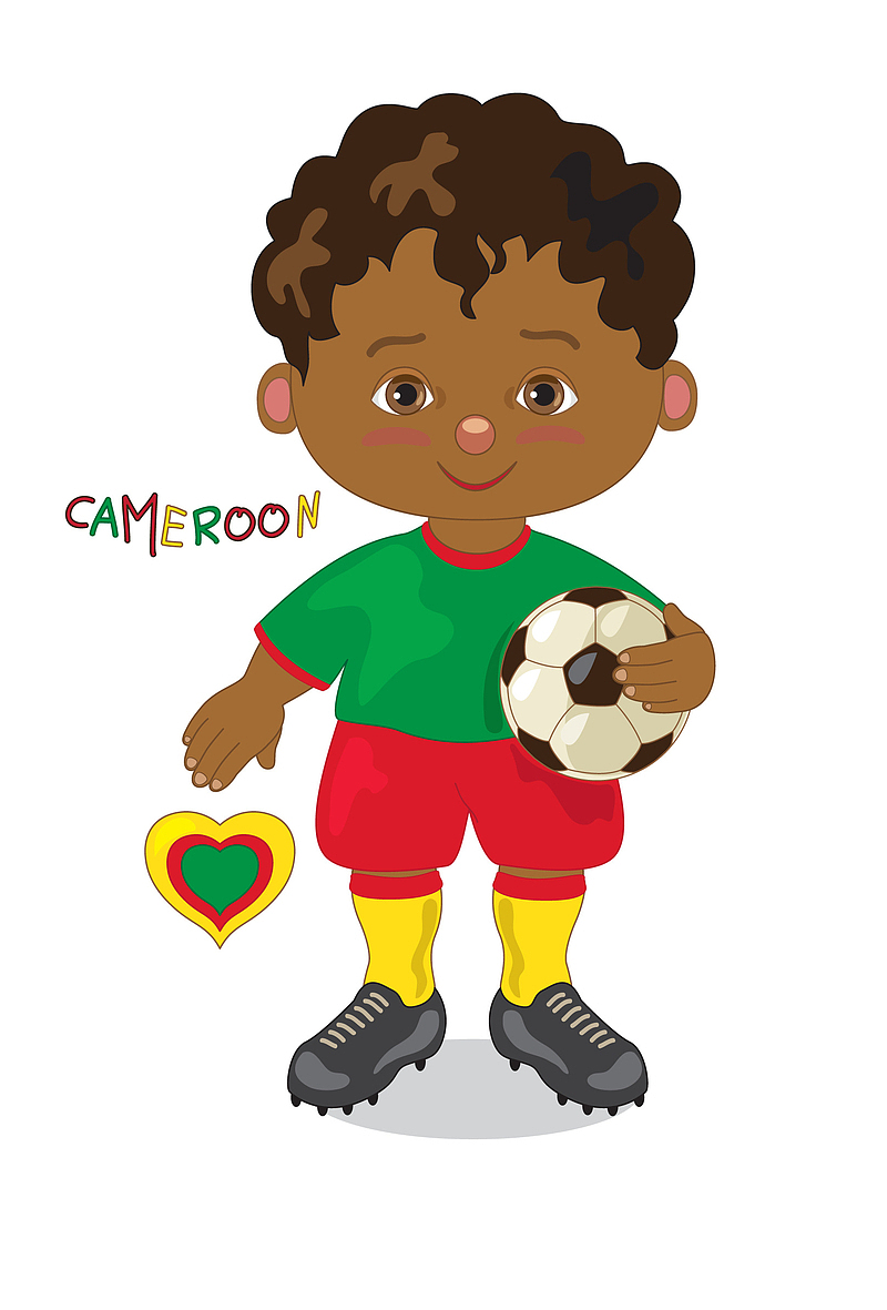 世界杯喀麦隆队卡通人物