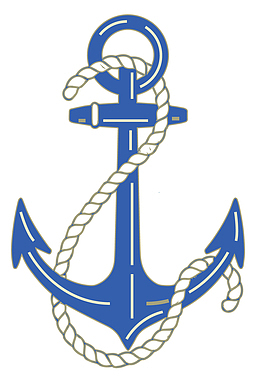 细绳缠绕船体船锚