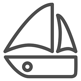 船自由海洋海海滨旅行风旅行图标