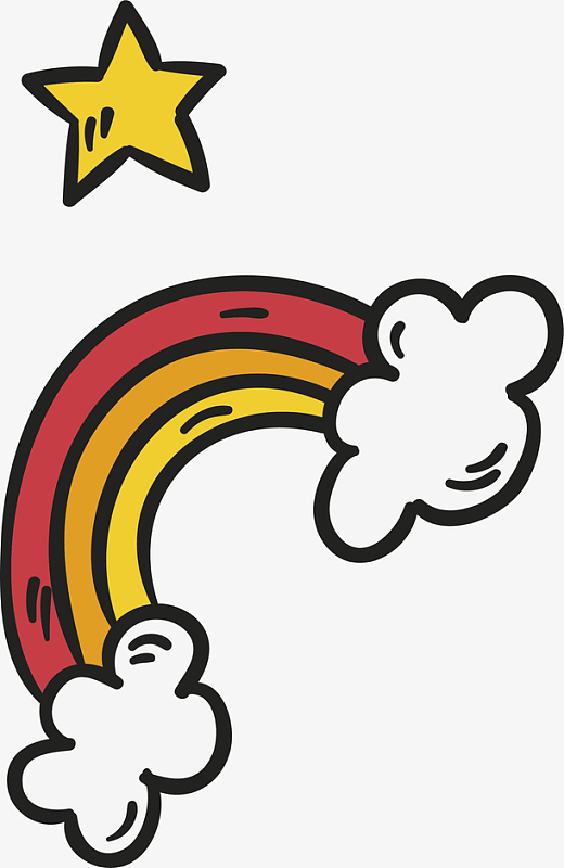 可爱彩虹免抠素材