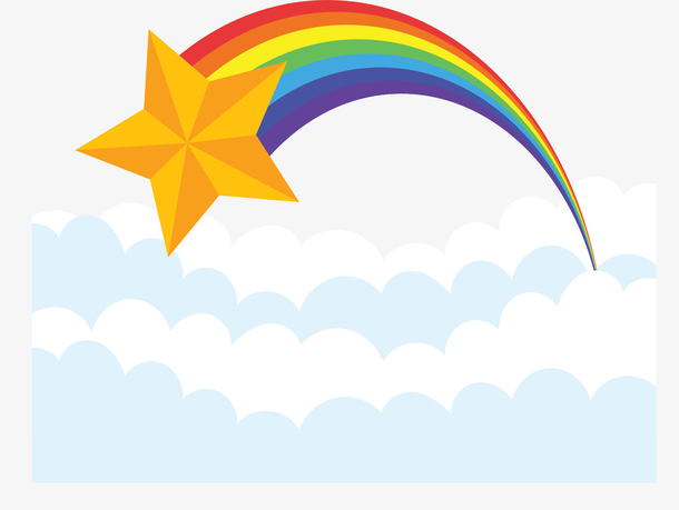 云端之上星星彩虹