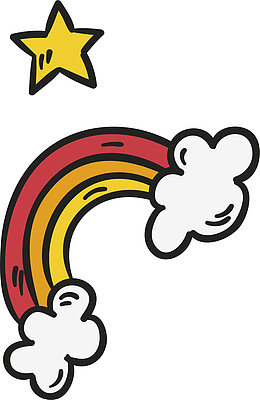 可爱彩虹免抠素材