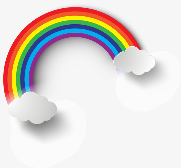 卡通立体彩虹