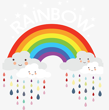美丽浪漫彩虹桥雨滴