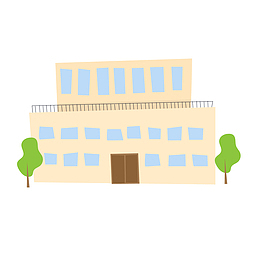 卡通学校建筑物设计