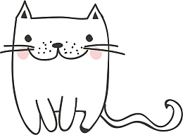 黑色卡通猫咪
