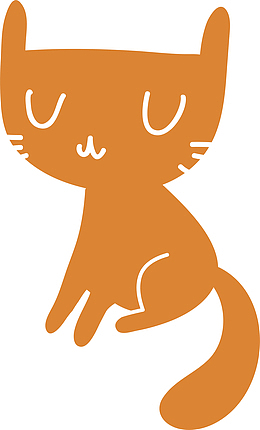 咖啡色卡通猫咪