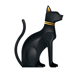 矢量黑猫侧面下载