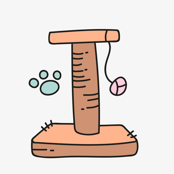 宠物猫咪玩具矢量图