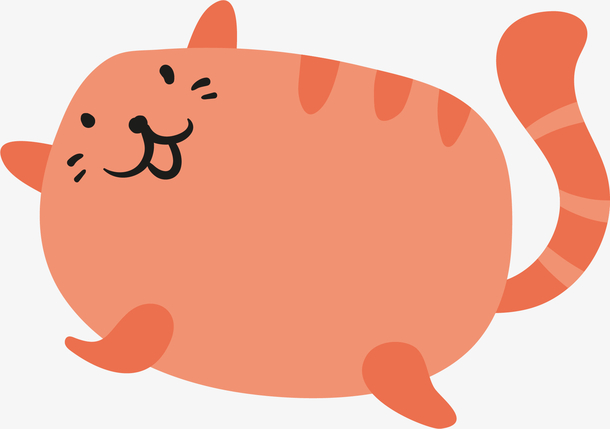 卡通肥猫矢量图