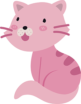 粉色卡通猫咪