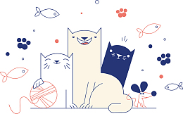 简笔画猫咪装饰图案