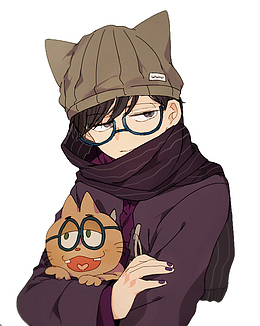 抱着猫的男朋友