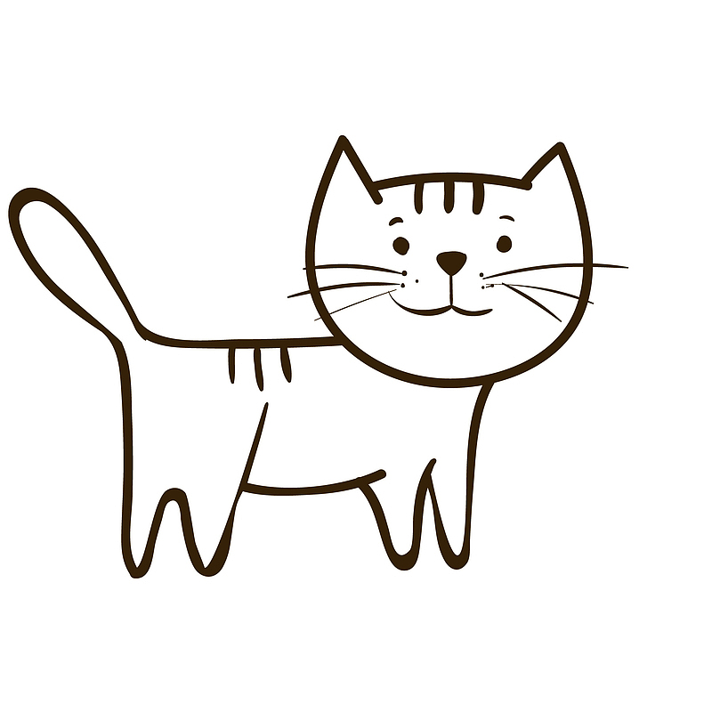 卡通创意手绘猫咪