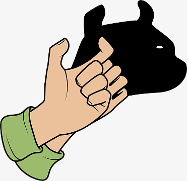 影子融化png卡通手势动作剪影png创意剪影跳舞的女孩png卡通小狗动作