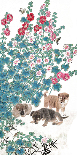 花丛休憩