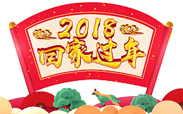 2018春节回家过年展板设计