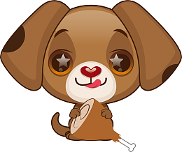 狗年馋嘴的棕色小狗
